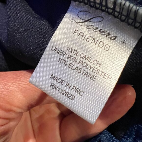 Lovers + Friends Blue Bellini embellished floral lace applique dress, Size Small - Picture 15 of 15